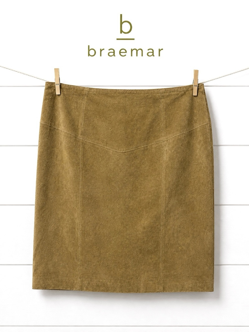 BRAEMAR Suede Skirt – Size 15/16